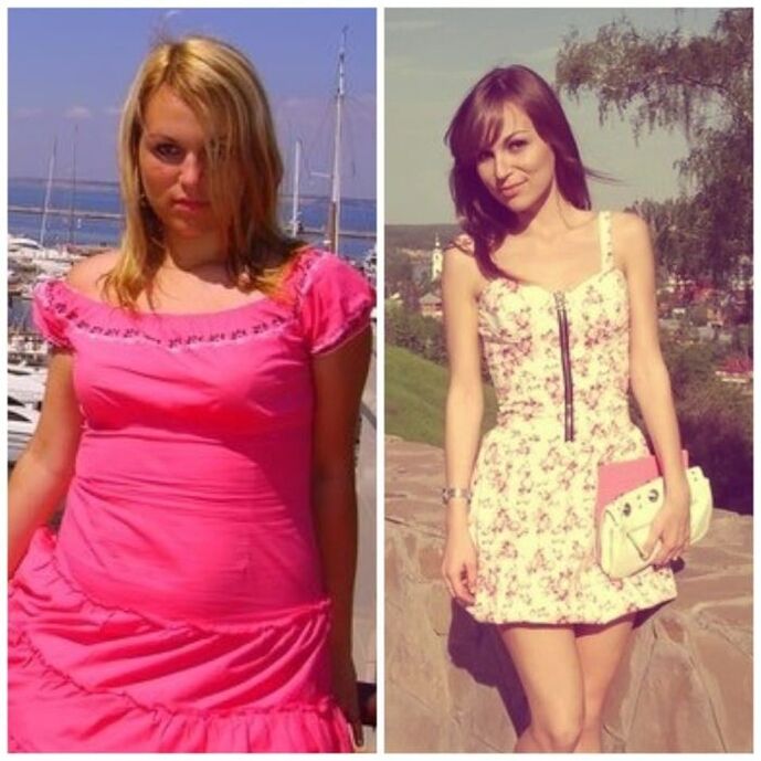 преди и след спазване на диетата с елда снимка 2